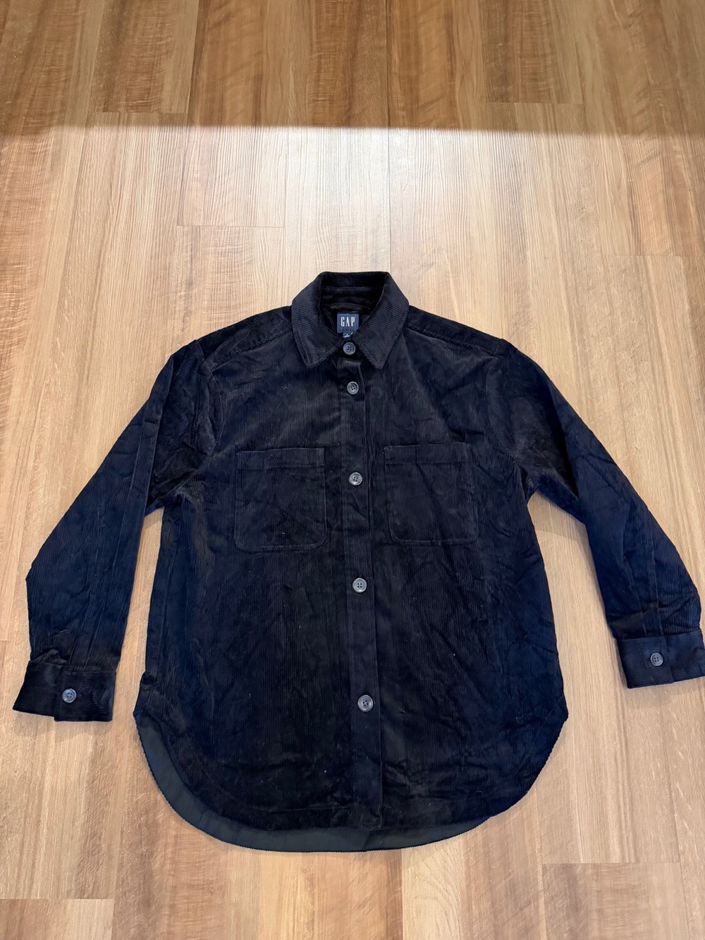 Gap Corduroy Men’s Jacket Black Botton Down Size S